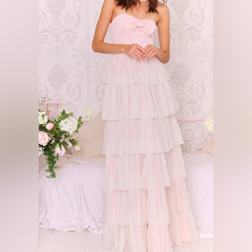 Amy Jane London Pink ruffled dress